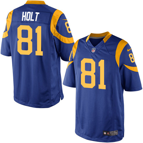 Men's Limited Torry Holt Nike Jersey Royal Blue Alternate - #81 NFL Los Angeles Rams